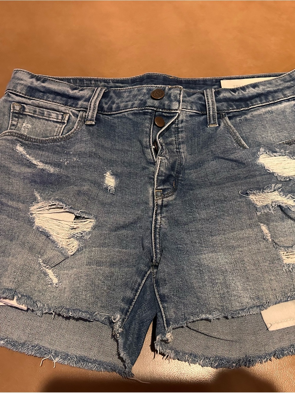 Treasure & Bond Distressed Blue Denim Jean Shorts